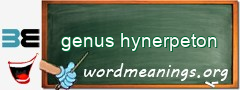 WordMeaning blackboard for genus hynerpeton